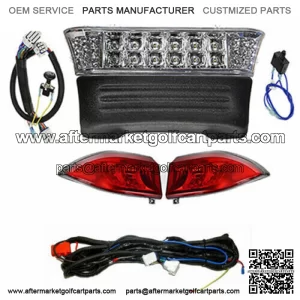 Full LED Light Front Rear Kit for Club Car Precedent 2004-Up Electric Golf Cart