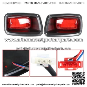 For EZGO TXT, ST Golf Cart Full LED Rear Tail Light 2 LED Taillights 1995-2013