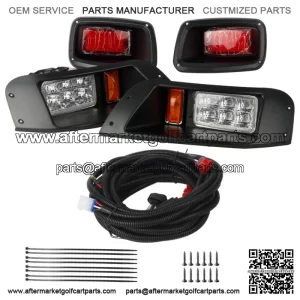 EZGO TXT Golf Cart LED Headlight & Tail Light Kit 1996-2013 Gas and Electric NEW