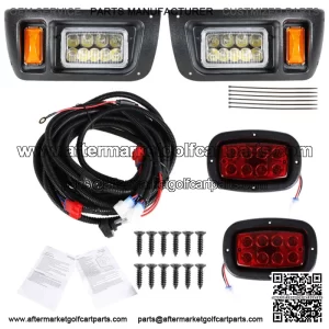 Golf Cart  LED Headlights & Tail Lights Kit For Club Car DS G&E Golf Cart 1993+