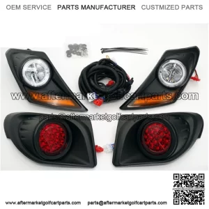New LED Deluxe Street Legal Golf Cart Light Kit for Yamaha Drive2 2017-Up