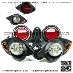 Golf Cart LED Headlight & Tail Light Kit For Yamaha Drive G29 Gas/Electric 07-UP