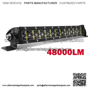 14" 480W Upper Bumper Led Light Bar Spot Flood For Club Car EZGO Golf Cart 12/15