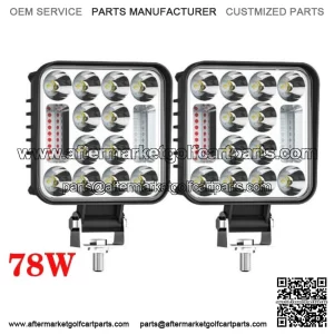 2x 4" LED Work Light Bar Spot Flood Lamp For Club Car EZGO Yamaha Golf Cart Kart