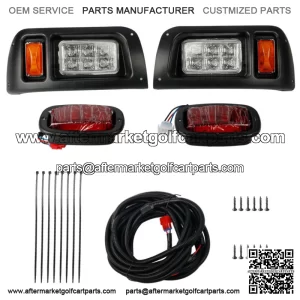New Club Car DS LED Light Kit Adjustable Headlights Tail Lights Golf Cart 1993+