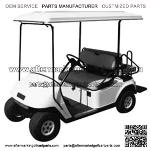 Golf Cart Top Canopy | 80 Inch White/Beige color