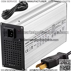 Golf Cart Battery Charger 36V Club Car Charger 18A Golf Cart Electric Charger Splayed Plug/LED Club Car Battery Charger Aluminum Shell Power Wise Golf Cart Battery Charger for Ez Go Yamaha