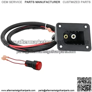 Golf cart Charger Receptacle36V Powerwise Charger Receptacle Fit  for EZGO Golf Cart Medalist & TXT DCS/PDS Itemwith Harness. OEM#73345G01/73051-G29+73063-G01