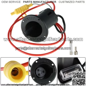 48 Volt DC Charger Receptacle & Fuse Kit For CLUB CAR DS Golf Cart 1018468-01