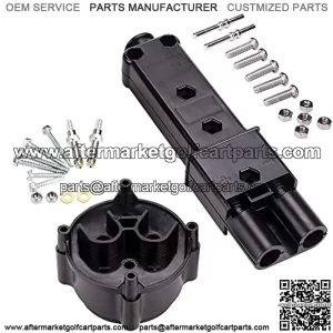 48 Volt MAC DC Charger Handle Plug and Receptacle Kit for Yamaha G19 & G22 Electric Golf Cart, OEM# JR1-H235A-00 JR1-H6181-02-00
