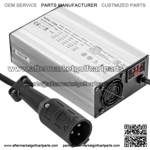 48V 15A Golf Cart Battery Charger Club Car Charger 3 Pin Round Plug / LED