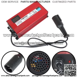 For Club Car Golf Cart Battery Charger 48v Round 3 Pin Plug 10A with OBC bypass