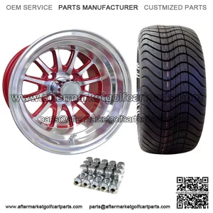 12" PHOENIX Wheels and 215/35-12" DOT Street Tires Combo - Set of 4 (Choose Your Color!)