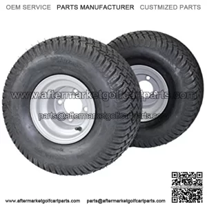 (Set of 2) 20x10.00-8 Tires & Wheels 4 Ply for Lawn & Garden Mower Turf Tires