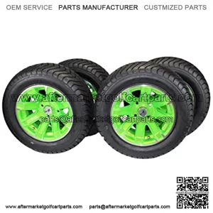 (Set of 4) 215/50-12 4 Ply (Set of 4) GREEN Aluminum Golf Assembly
