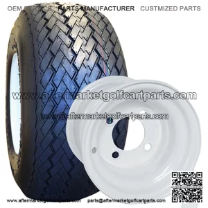 415/360 - Steel, White 8x7 Standard with Golf DOT, 18x8.5-8