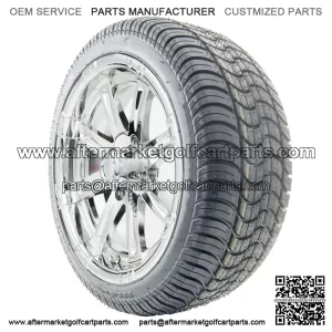 14" Chrome Wheels (ET-0) and Tires Combo