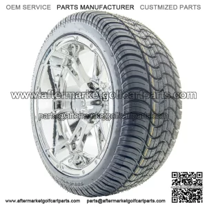 14" RX342 Chrome Wheels and Tires Combo