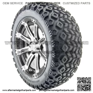 14" Machined Wheels and Lifted Tires Combo