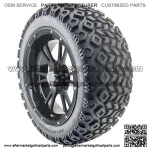 14" RX341 Black Wheels and Lifted Tires Combo