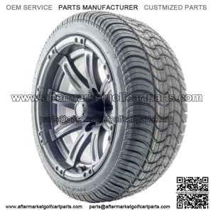 14" Matte Black Wheels and Tires Combo