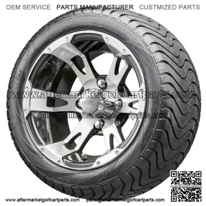 12" RX320 Machined Wheels and Tires Combo