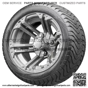 12" RX335 Gun Metal Gray Wheels and Tires Combo