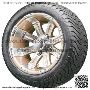 12" RX181 Machined/Pearl Wheels and Tires Combo