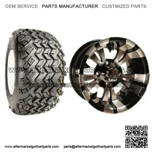 Golf Cart Tire & Wheel Combo, 22X11-12" SET OF 4 (22" Tall)