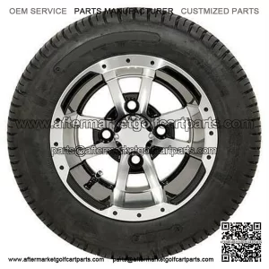 GTW Storm Trooper Golf Cart Tire & Wheel Combo, 205/50-10" Set of 4 (18" Tall)