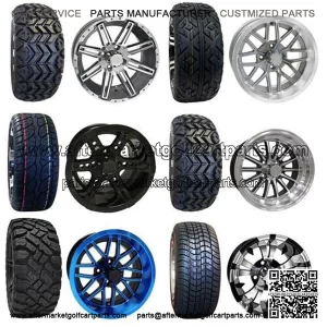 14" Red Hawk Golf Cart Tire/Wheel Combo Builder (Premounted)