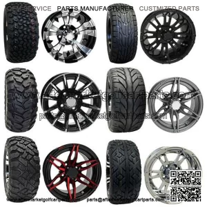 12" Red Hawk Golf Cart Tire/Wheel Combo Builder (Premounted)