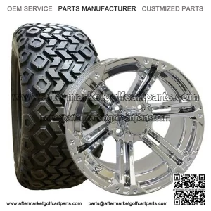 24x11-14" Golf Cart Tire/Wheel Combo (24" Tall Pre-Mounted)