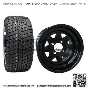 205/35-12" Golf Cart Tire & Wheel Combo (18" Tall Premounted)