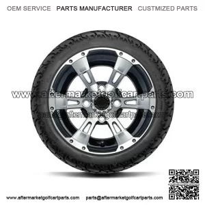 DoubleTake 215/35-12" Golf Cart Street Tire & Wheel Combo (18" Tall Premounted)