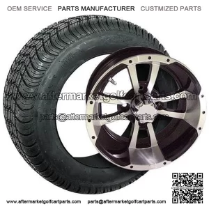 205x50-10" Low Profile Golf Cart Tire Combo Storm Trooper Wheels, Set of 4 (18" Tall Premounted)