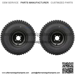 18x9.50-8" Golf Cart Tires/ATV Tires and 8" BLACK Steel Wheel Combo - Set of 2