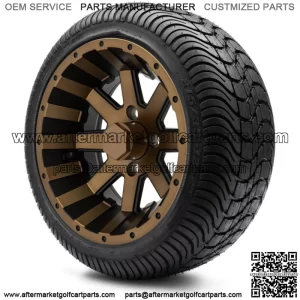 12" Assault Bronze Golf Cart Wheels and Tires (215-35-12) - Set of 4