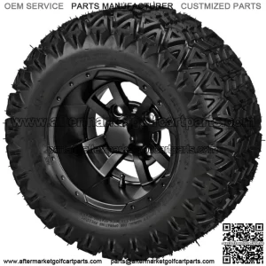 4 Golf Cart 20X10-10 All-Terrain Tires on 10x7 Matte Black  Wheels