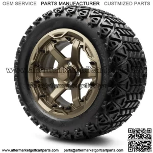 14" Gladiator Bronze Golf Cart Wheels and Tires (23x10.00-14) - Set of 4