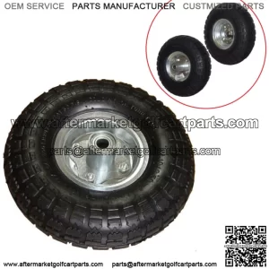 2 NEW 10" AIR Tires Wheels 5/8" Bearing for Dlly/ Go Cart/ Golf Cart/ Tricycle