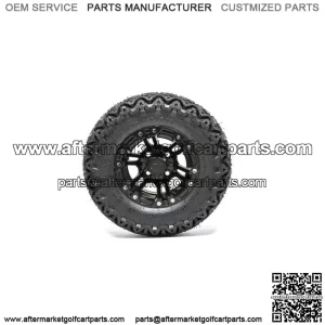 Set of 4 10" Matte Black Golf Cart Wheels on 20" All Terrain Tires