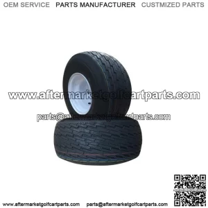 2pcs 18x8.50-8 Golf Cart Tires And Rims 4 Ply Load Range B 4 Lug White Wheel