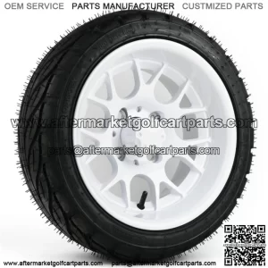Set of 4 12" Gloss White Golf Cart Wheels & 215/35-12 Tires DOT EZGO Yamaha Club
