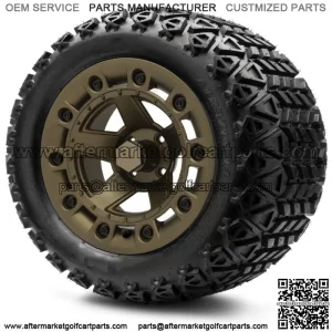 14" Defender Bronze Golf Cart Wheels and Tires 23x10.00-14 Set of 4