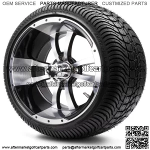 14" Machined Golf Cart Wheels and Tires (205-30-14) Set of 4