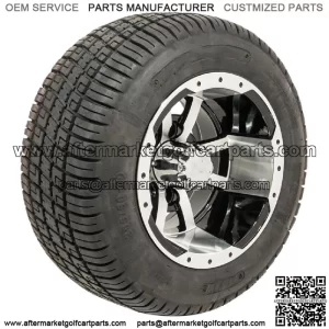 Set Of 4 10" Golf Cart Wheels On Low Profile Tires Combo