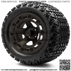 14" Defender Dark Bronze Golf Cart Wheels and Tires 23x10.00-14 Set of 4