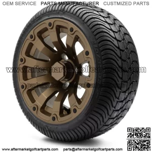 12" Bomber Matte Bronze Golf Cart Wheels and Tires (215-35-12) - Set of 4