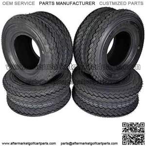 Hole-N-1 Golf Cart Tires Front Rear Set Hole in one Replacement Golf Car Tires with Key Chain 18x8.5x8 (18x8.5-8 4 Pack)